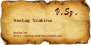 Vastag Szabina névjegykártya