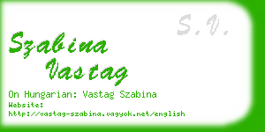 szabina vastag business card